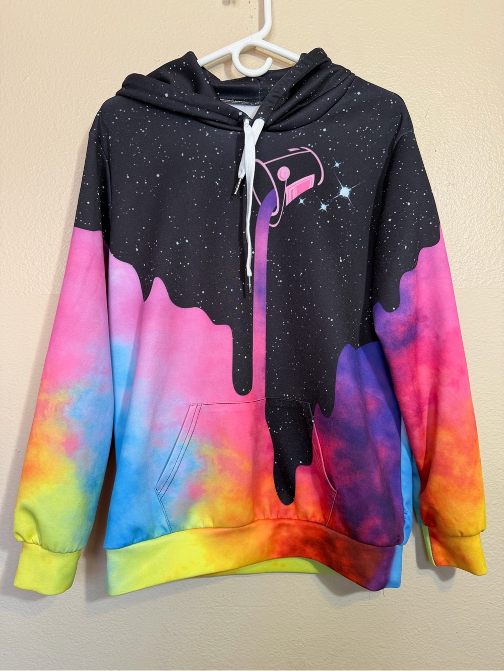 Galaxy Drip Multicolor Hoodie Sweatshirt S/M